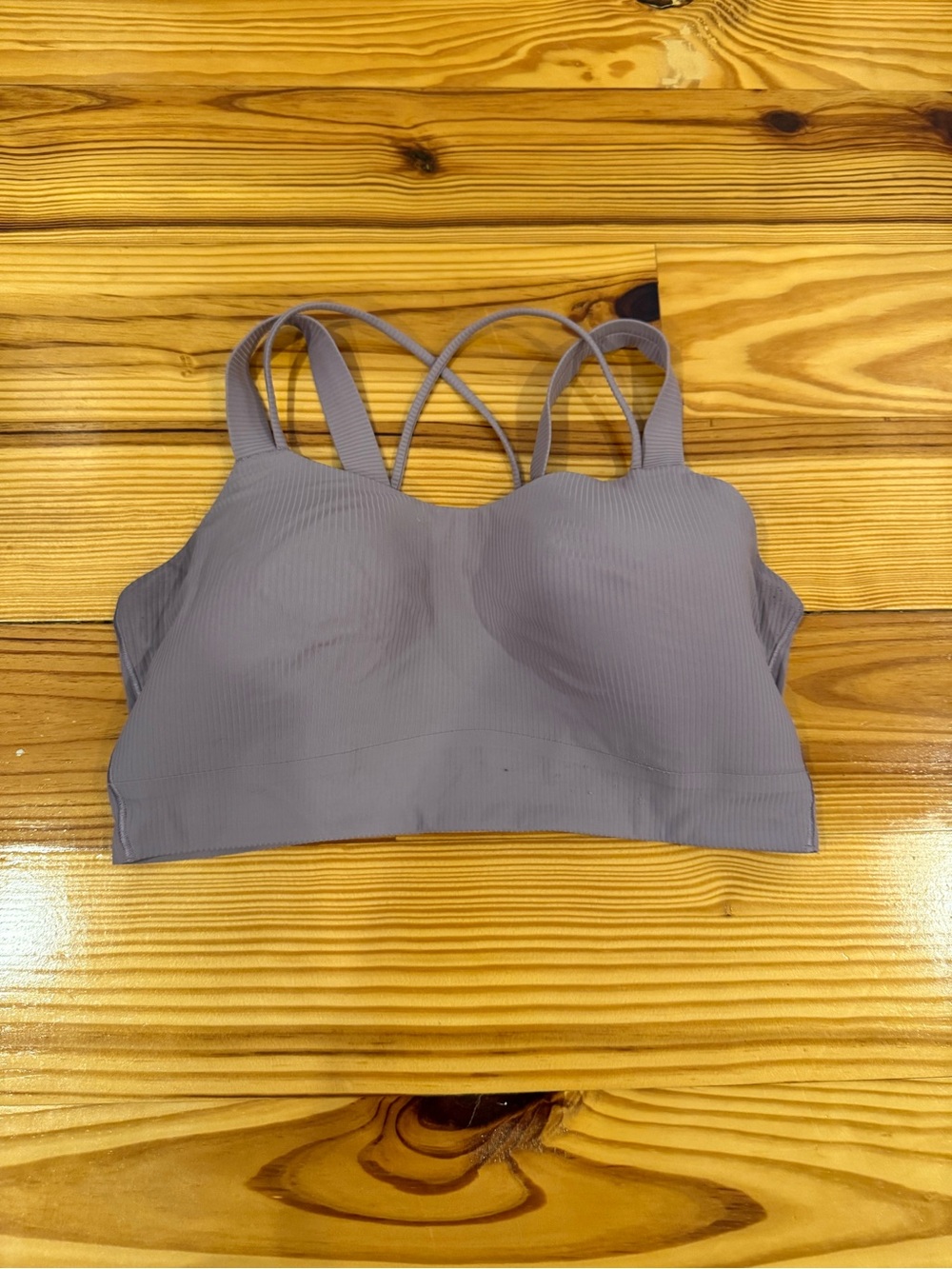 lululemon athletica Ribbed Strappy Support Bralette in Mauve